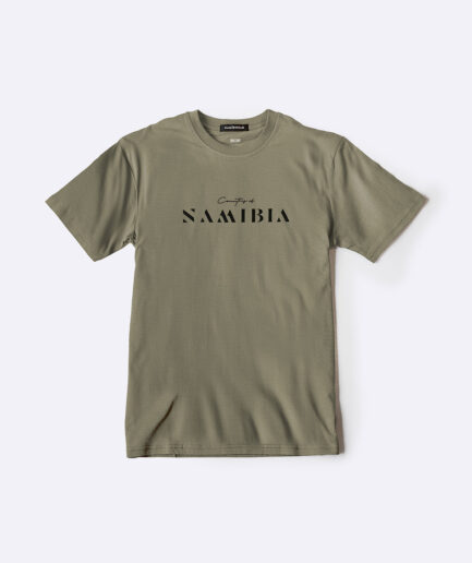 Namibia Geometric olive crew neck